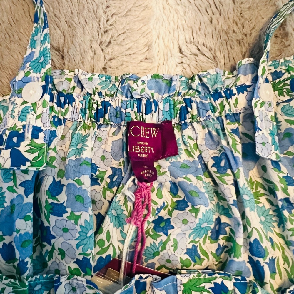 NWT J Crew/Liberty of London Poppy &Daisy floral button front tank top S - Picture 10 of 11